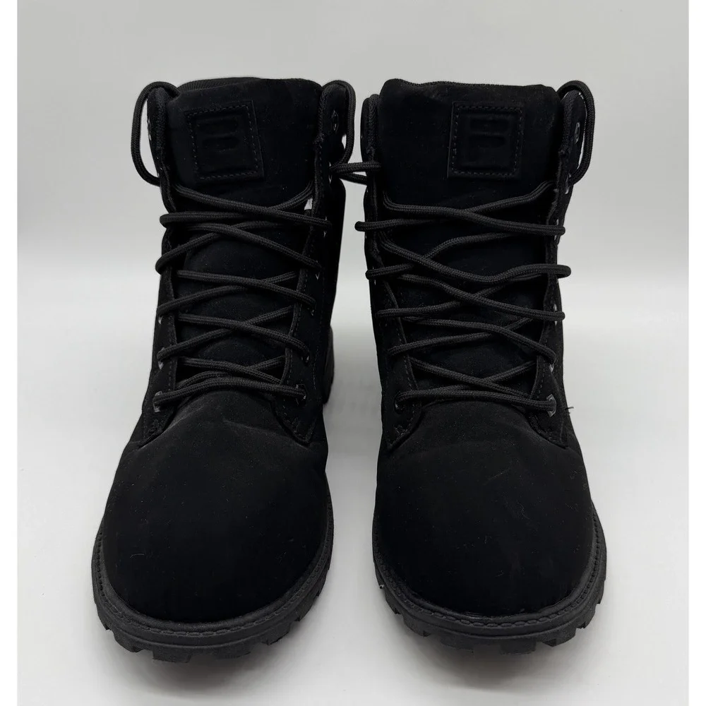 Fila Men's Size 9 Black Mid High Top Work Combat Boots 1HM00874-001